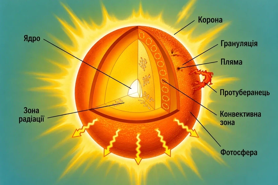 Внутрішня будова Сонця
