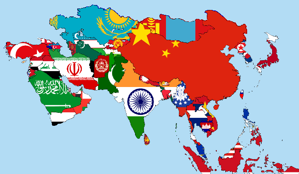 Прапори країн Азії